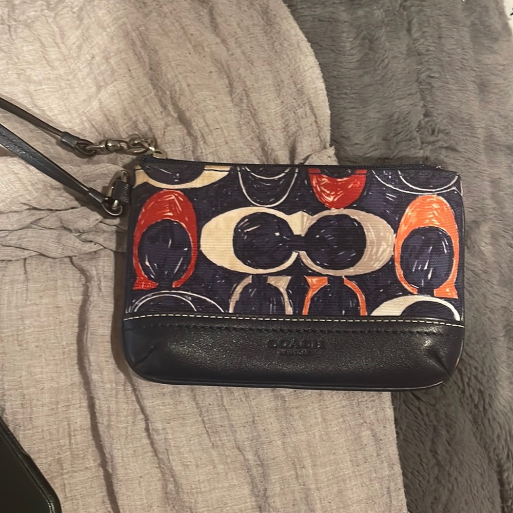Rare Coach Multicolored Wristlet